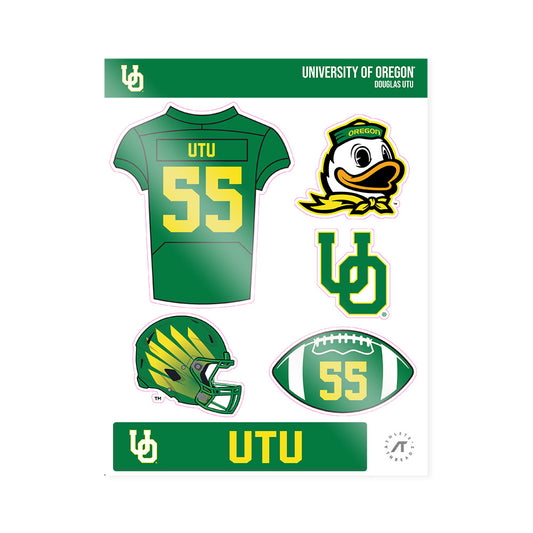 Oregon - NCAA Football : Douglas Utu - Sticker Sheet-0