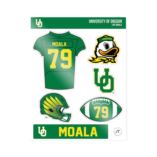 Oregon - NCAA Football : Lipe Moala - Sticker Sheet-0