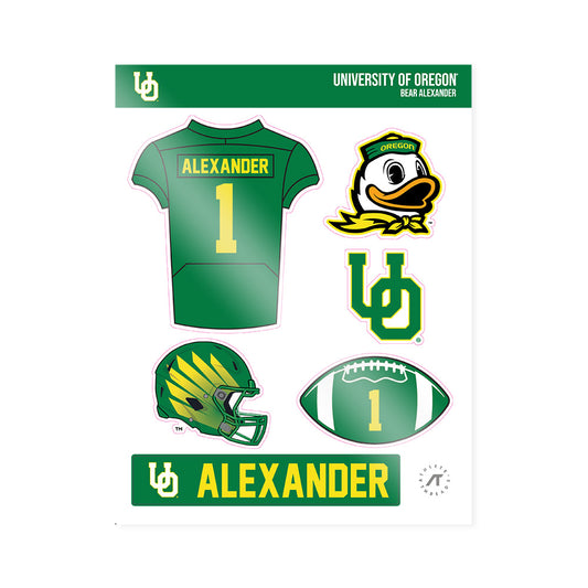 Oregon - NCAA Football : Bear Alexander - Sticker Sheet-0