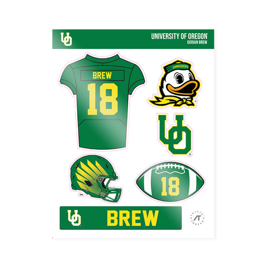 Oregon - NCAA Football : Dorian Brew - Sticker Sheet-0