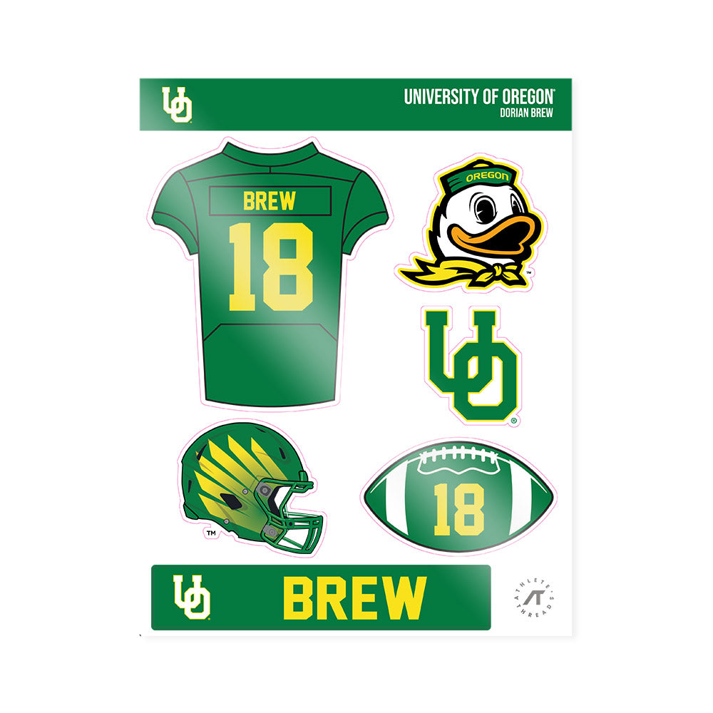 Oregon - NCAA Football : Dorian Brew - Sticker Sheet-0