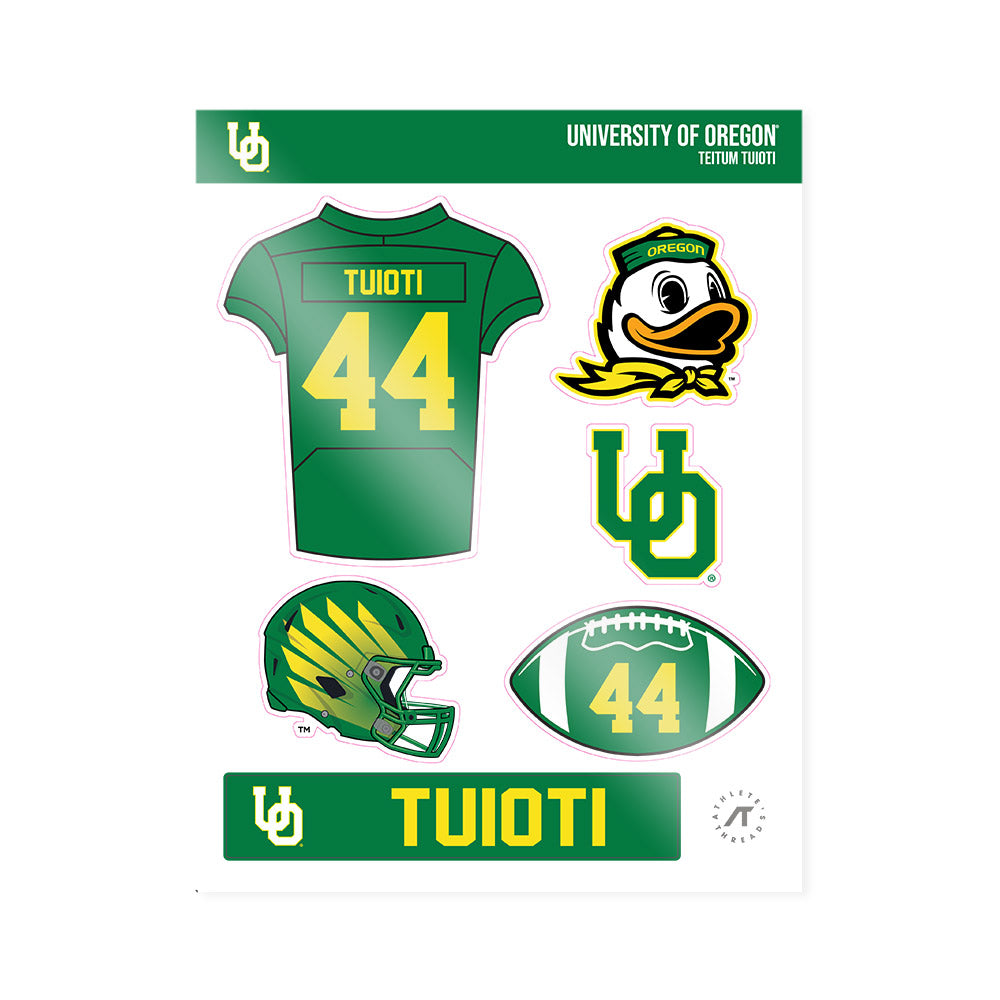 Oregon - NCAA Football : Teitum Tuioti - Sticker Sheet-0