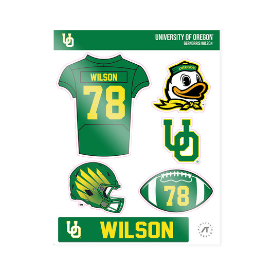 Oregon - NCAA Football : Gernorris Wilson - Sticker Sheet-0