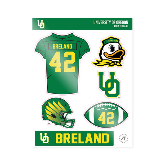 Oregon - NCAA Football : Aydin Breland - Sticker Sheet-0