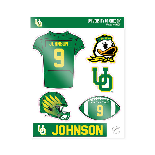 Oregon - NCAA Football : Jamari Johnson - Sticker Sheet-0