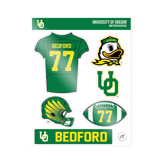 Oregon - NCAA Football : Matthew Bedford - Sticker Sheet-0