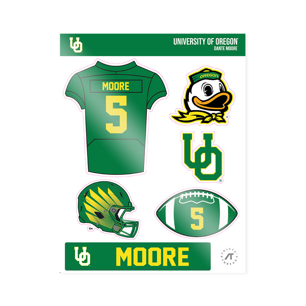Oregon - NCAA Football : Dante Moore - Sticker Sheet-0
