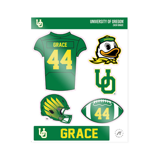 Oregon - NCAA Football : Zach Grace - Sticker Sheet-0
