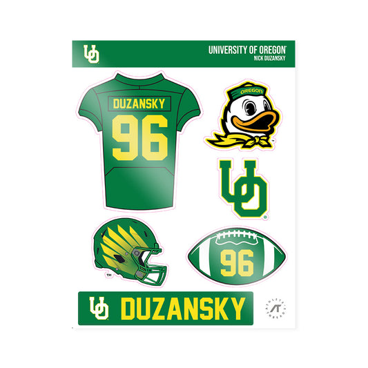 Oregon - NCAA Football : Nick Duzansky - Sticker Sheet-0
