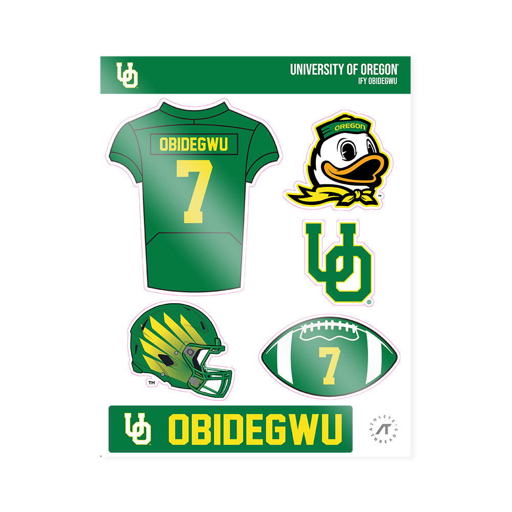 Oregon - NCAA Football : Ify Obidegwu - Sticker Sheet-0