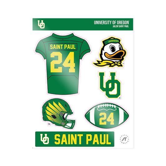 Oregon - NCAA Football : Jalen Saint Paul - Sticker Sheet-0
