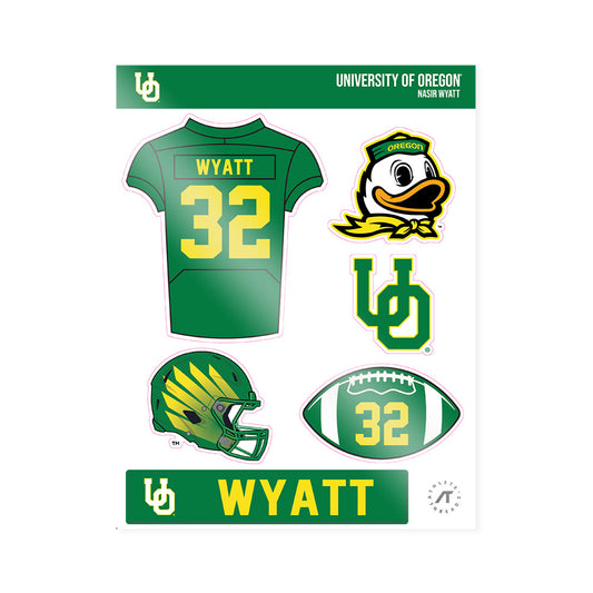 Oregon - NCAA Football : Nasir Wyatt - Sticker Sheet-0