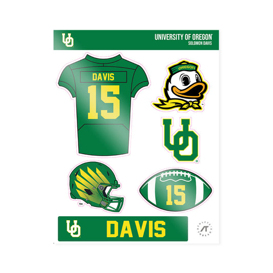 Oregon - NCAA Football : Solomon Davis - Sticker Sheet-0