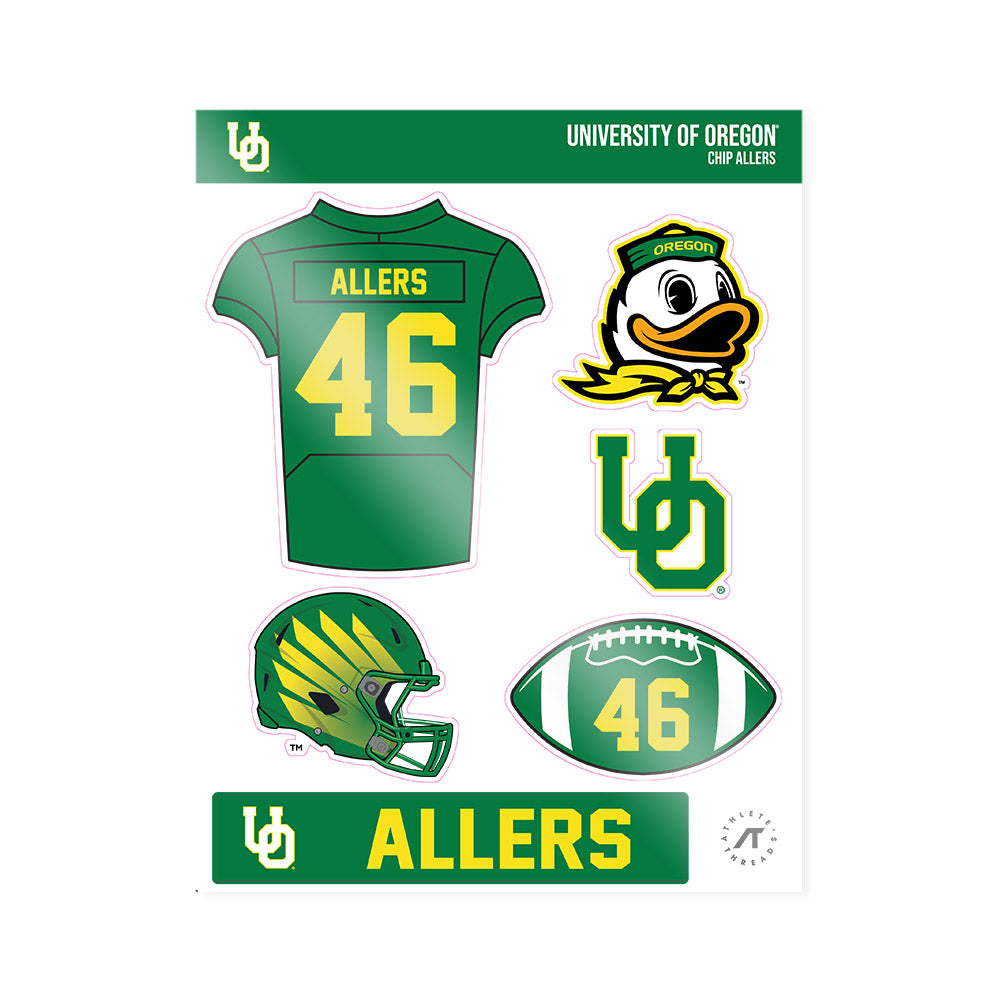 Oregon - NCAA Football : Chip Allers - Sticker Sheet-0