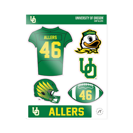 Oregon - NCAA Football : Chip Allers - Sticker Sheet-0