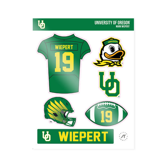 Oregon - NCAA Football : Mark Wiepert - Sticker Sheet-0