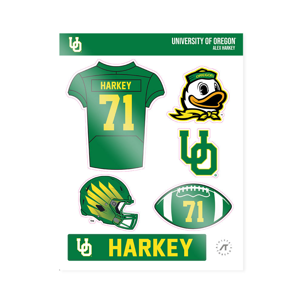 Oregon - NCAA Football : Alex Harkey - Sticker Sheet-0