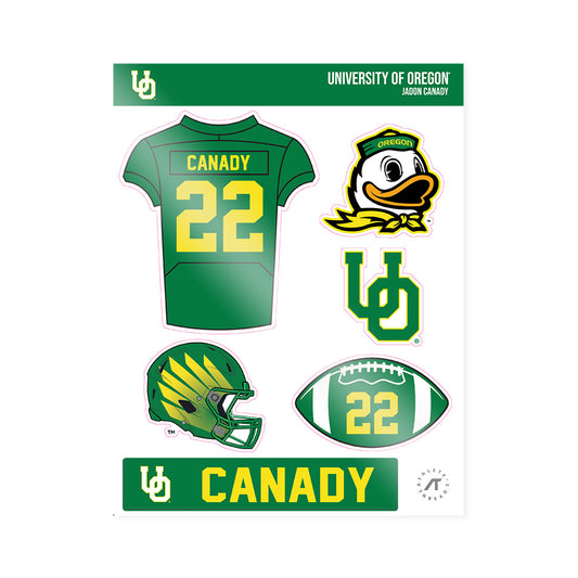 Oregon - NCAA Football : Jadon Canady - Sticker Sheet-0