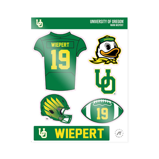 Oregon - NCAA Football : Mark Wiepert - Sticker Sheet-0