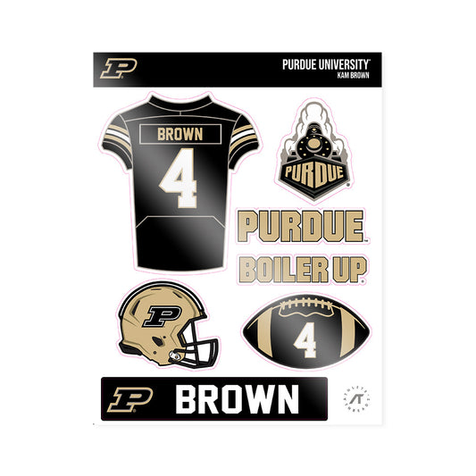 Purdue - NCAA Football : Kam Brown - Sticker Sheet-0