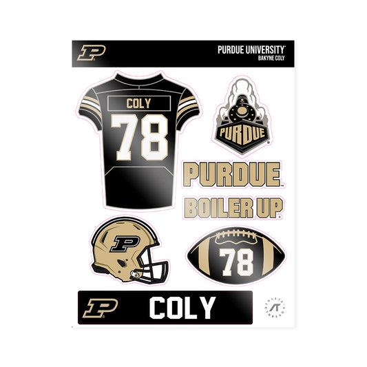 Purdue - NCAA Football : Bakyne Coly - Sticker Sheet-0