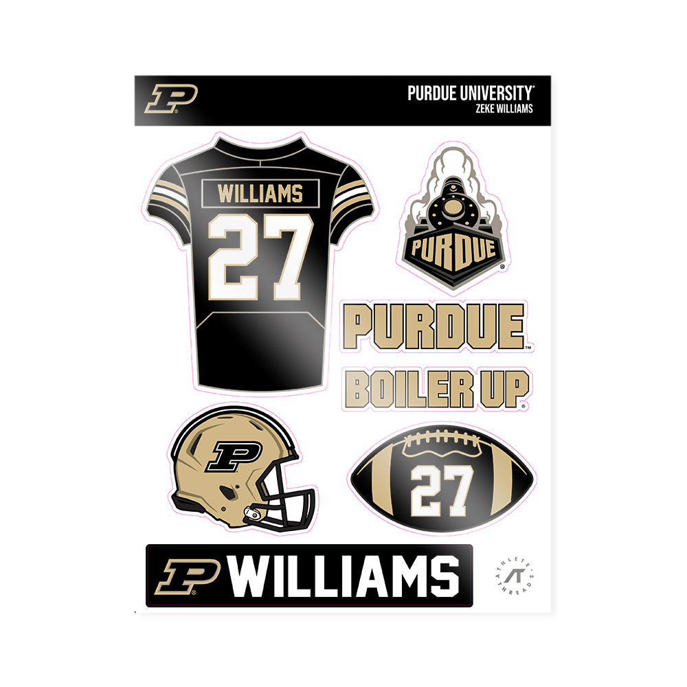 Purdue - NCAA Football : Zeke Williams - Sticker Sheet-0