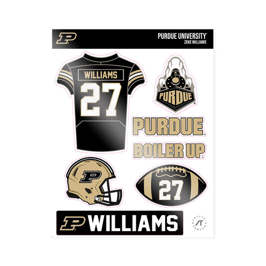 Purdue - NCAA Football : Zeke Williams - Sticker Sheet-0