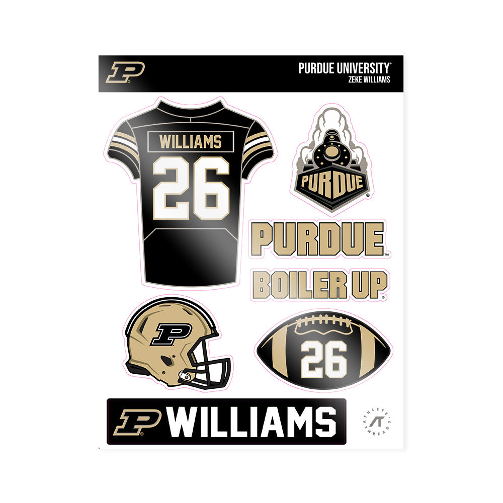Purdue - NCAA Football : Zeke Williams - Sticker Sheet-0
