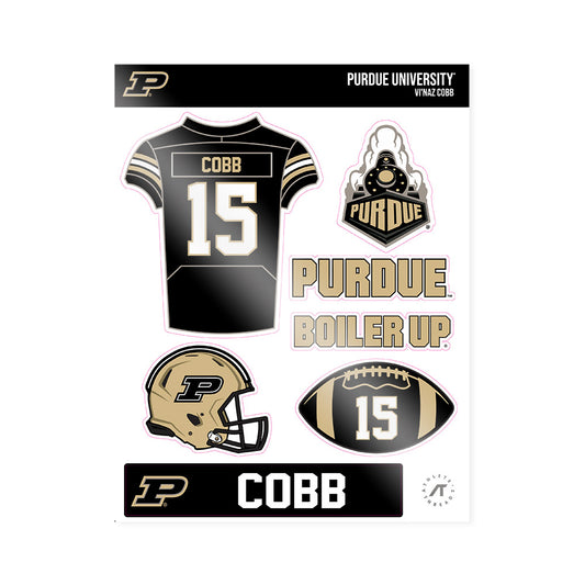 Purdue - NCAA Football : Vi'Naz Cobb - Sticker Sheet-0