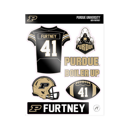 Purdue - NCAA Football : Ben Furtney - Sticker Sheet-0