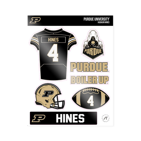 Purdue - NCAA Football : Hudauri Hines - Sticker Sheet-0