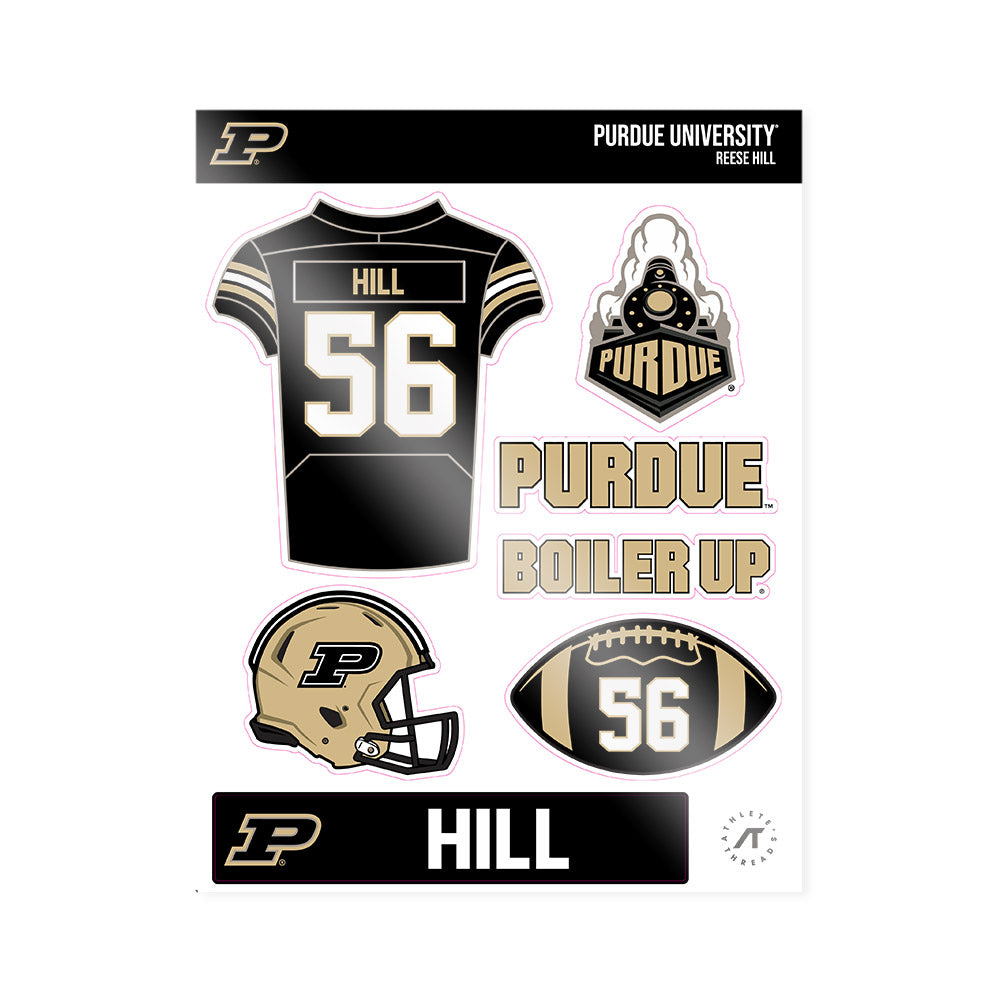 Purdue - NCAA Football : Reese Hill - Sticker Sheet-0