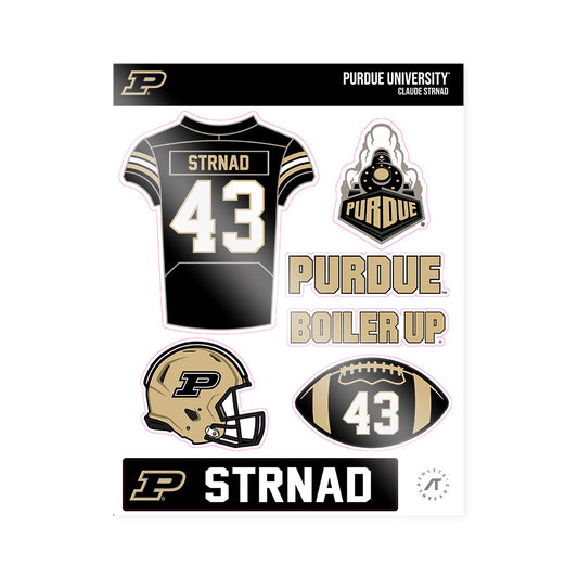 Purdue - NCAA Football : Claude Strnad - Sticker Sheet-0