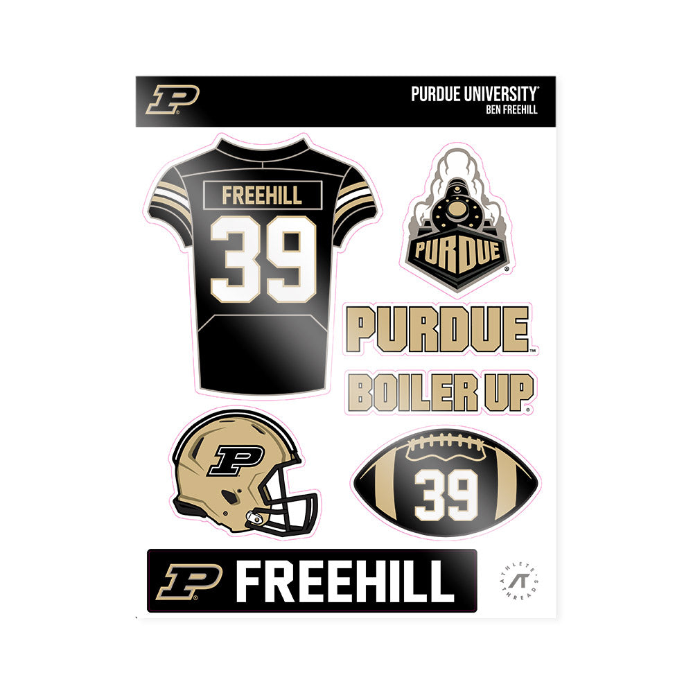 Purdue - NCAA Football : Ben Freehill - Sticker Sheet-0