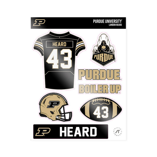 Purdue - NCAA Football : Landon Heard - Sticker Sheet-0