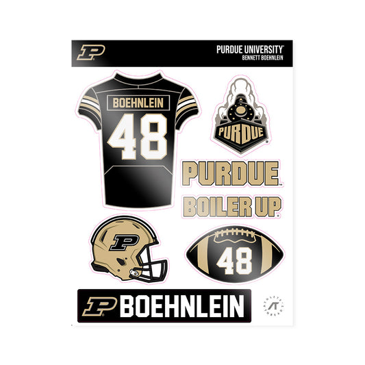 Purdue - NCAA Football : Bennett Boehnlein - Sticker Sheet-0