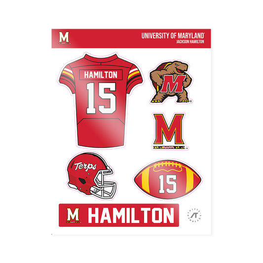 Maryland - NCAA Football : Jackson Hamilton - Sticker Sheet-0