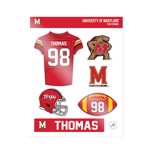 Maryland - NCAA Football : Eyan Thomas - Sticker Sheet-0