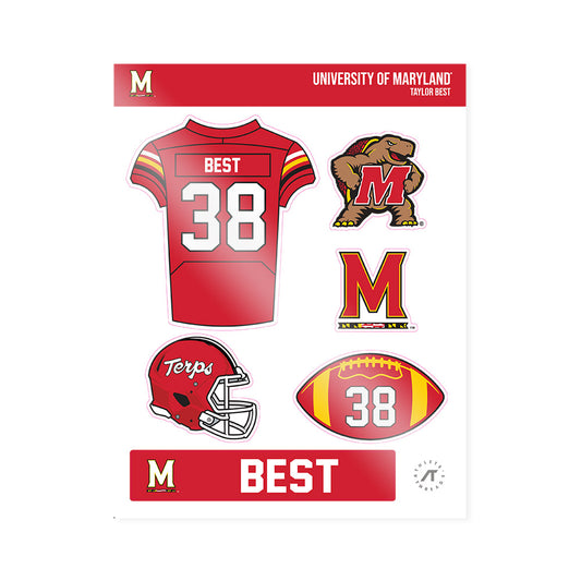 Maryland - NCAA Football : Taylor Best - Sticker Sheet-0