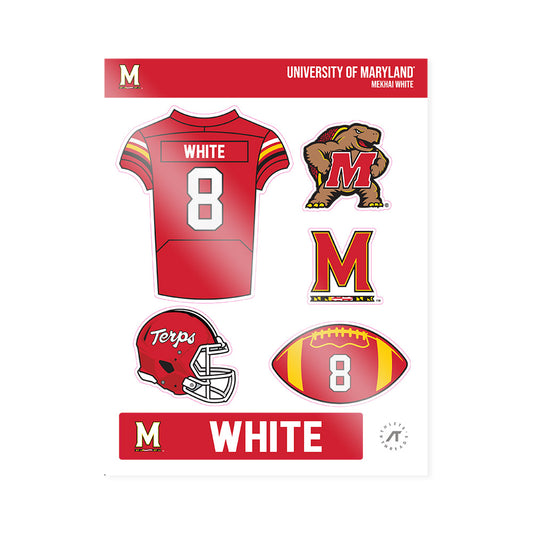 Maryland - NCAA Football : Mekhai White - Sticker Sheet-0