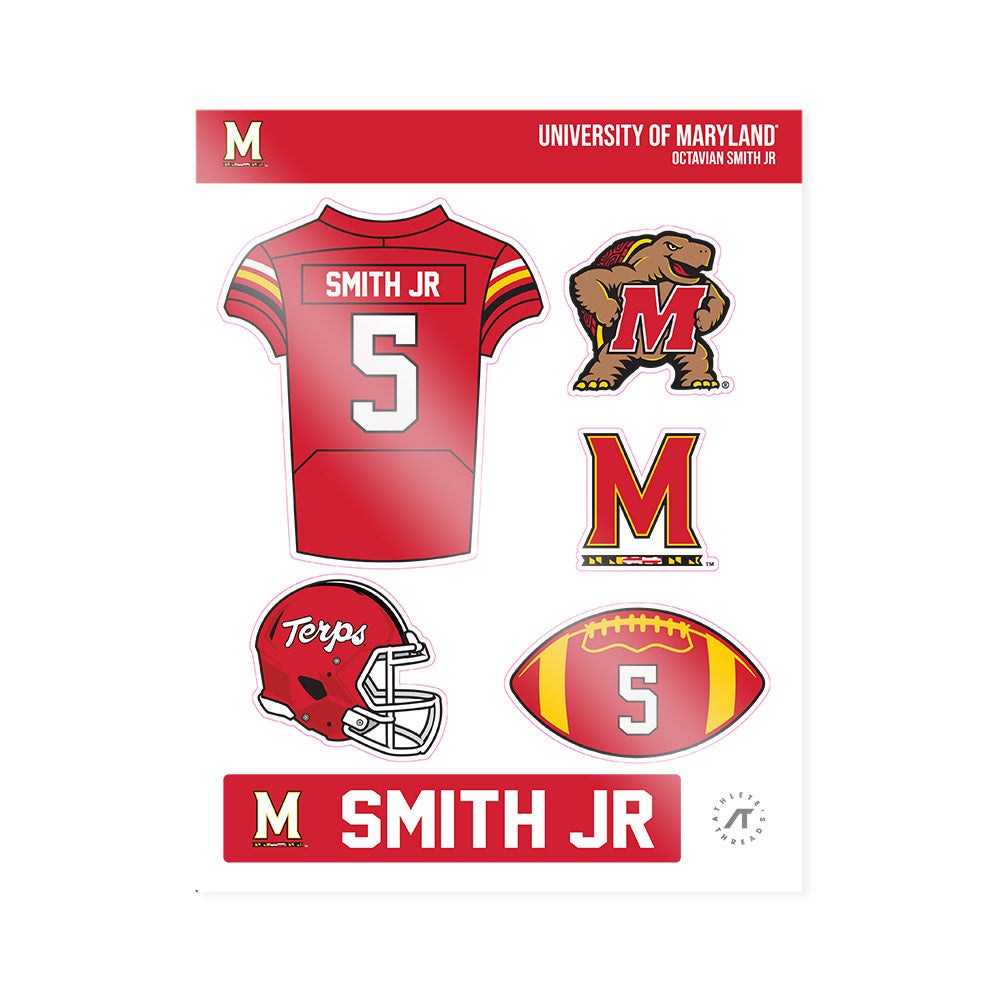 Maryland - NCAA Football : Octavian Smith Jr - Sticker Sheet-0