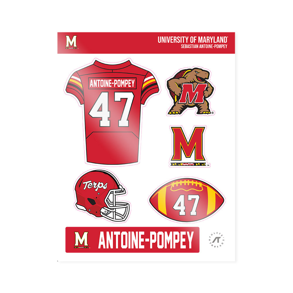 Maryland - NCAA Football : Sebastian Antoine-Pompey - Sticker Sheet-0