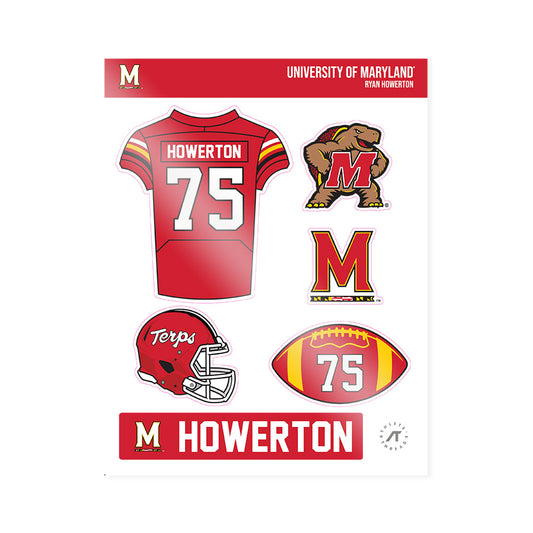 Maryland - NCAA Football : Ryan Howerton - Sticker Sheet-0