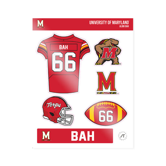 Maryland - NCAA Football : Aliou Bah - Sticker Sheet-0