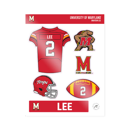 Maryland - NCAA Football : Braydon Lee - Sticker Sheet-0