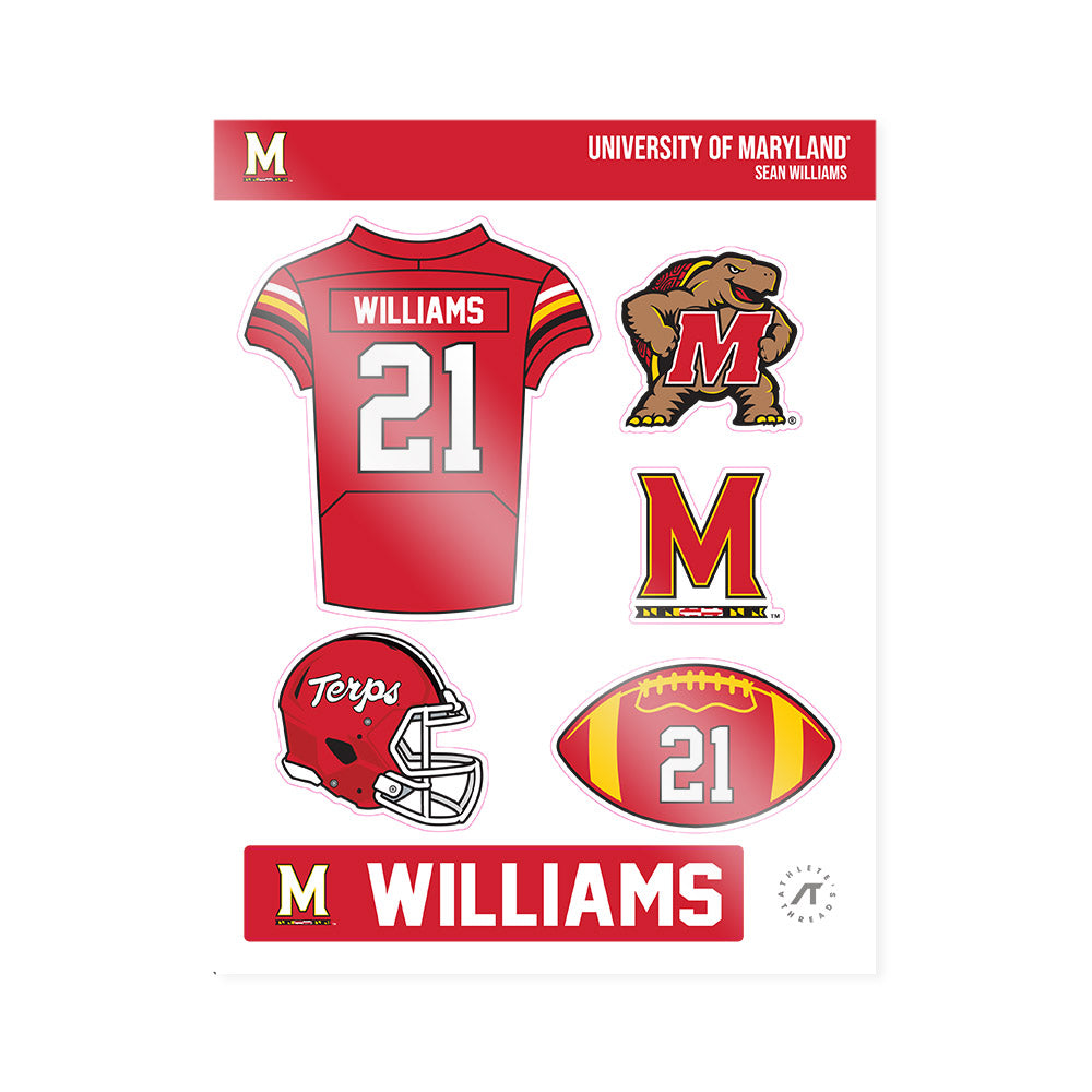 Maryland - NCAA Football : Sean Williams - Sticker Sheet-0