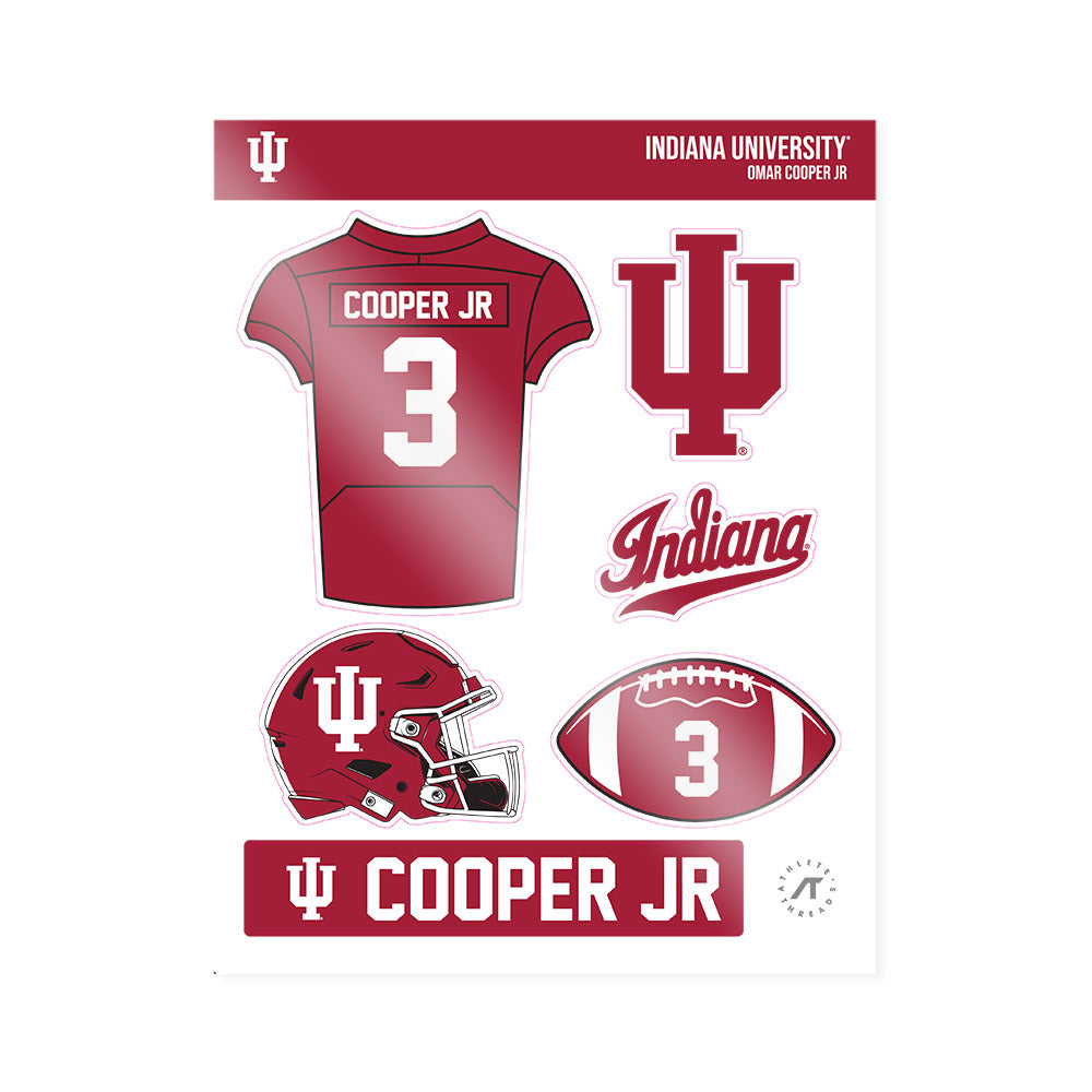 Indiana - NCAA Football : Omar Cooper Jr - Sticker Sheet-0