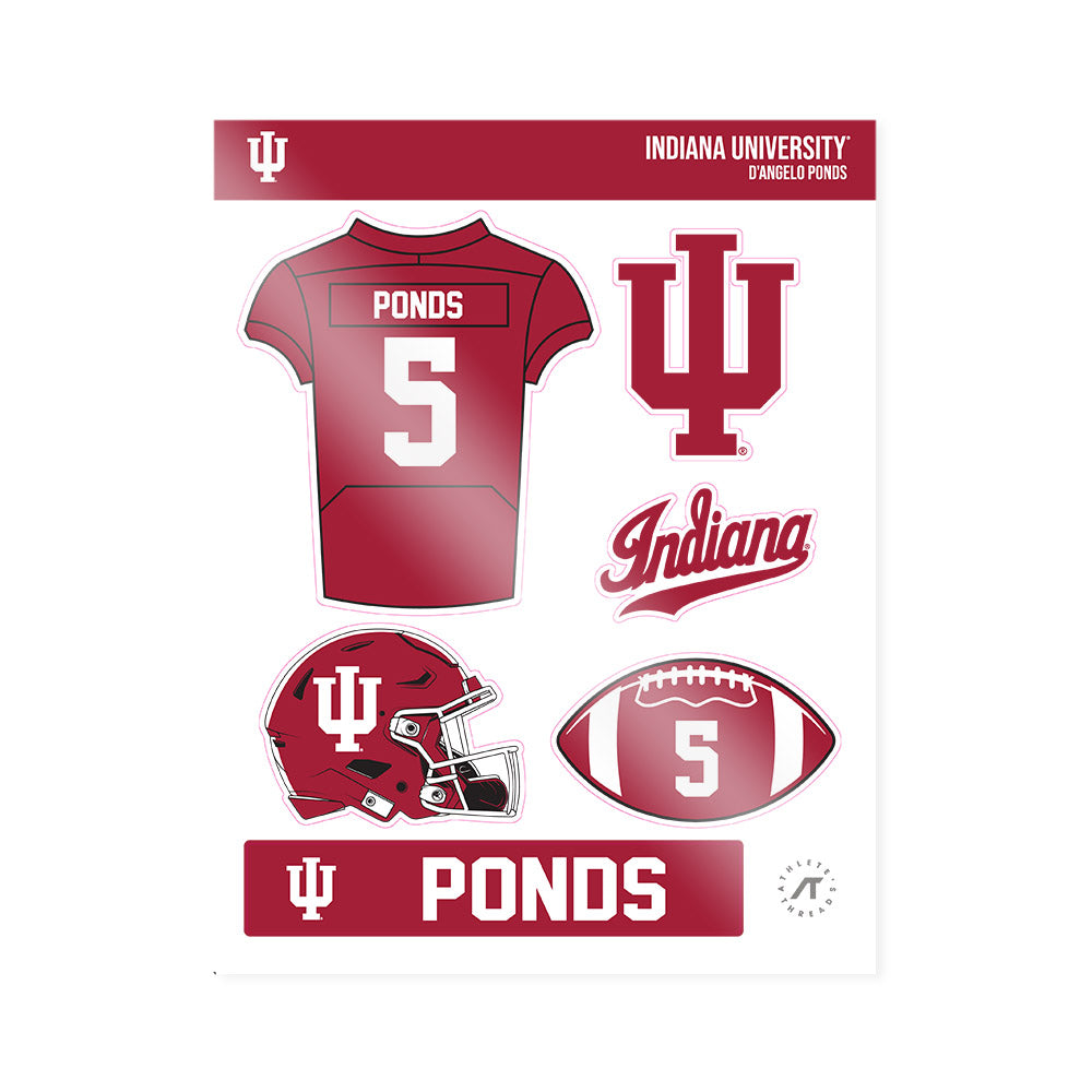 Indiana - NCAA Football : D'Angelo Ponds - Sticker Sheet-0