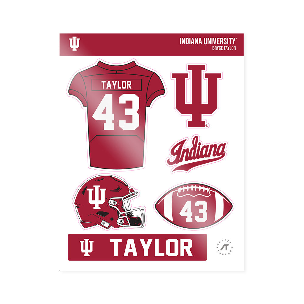 Indiana - NCAA Football : Bryce Taylor - Sticker Sheet-0