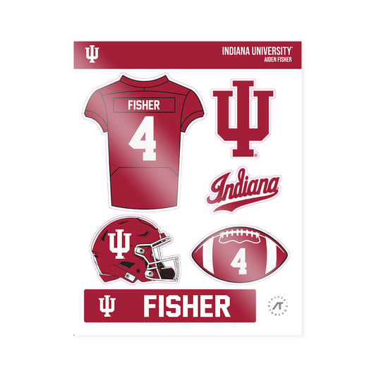 Indiana - NCAA Football : Aiden Fisher - Sticker Sheet-0